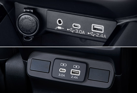 <sg-lang1>Puertos USB frontales (Tipo A y C) y puertos de alimentación USB traseros</sg-lang1><sg-lang2></sg-lang2><sg-lang3></sg-lang3>